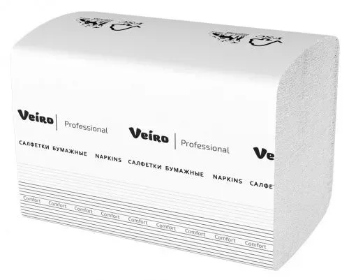 Салфетки бумажные V-сложение Veiro Professional Comfort NV211, 15 пачек по 220 листов